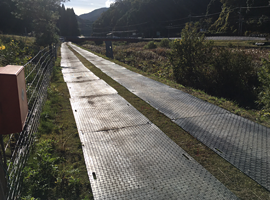 工事用樹脂製敷板　Ｗボード　使用実績例 鳥取県農道工事